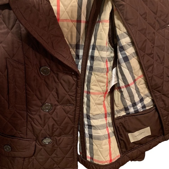 BURBERRY LONDON Women’s Brown Quilted Jacket Size: Large - Picture 9 of 14